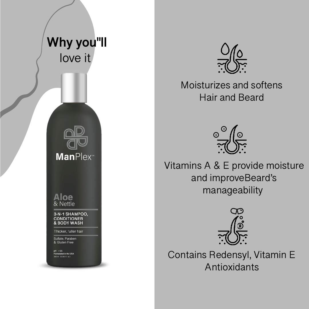 ManPlex 3 In 1 ( Shampoo,Conditioner and Boday Wash ) 