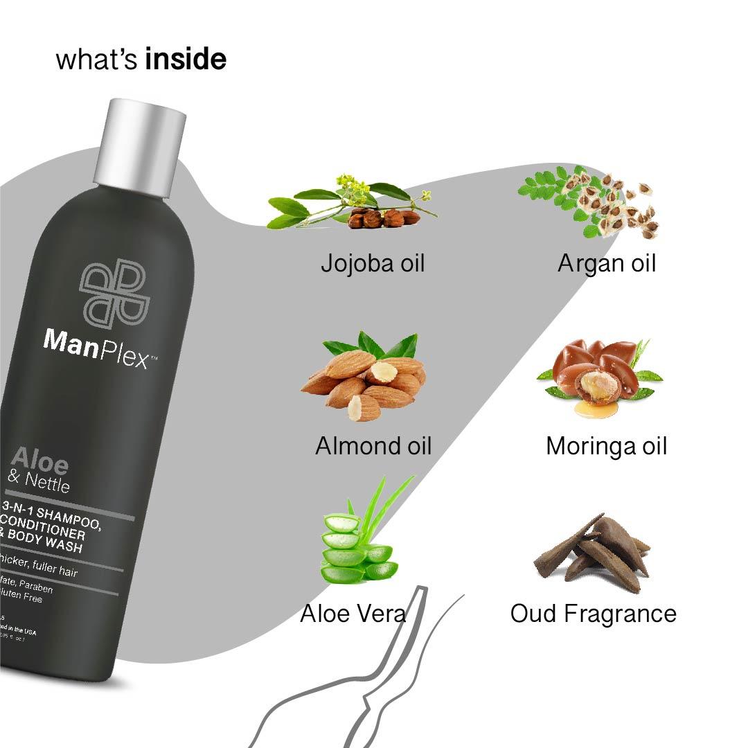 ManPlex 3 In 1 ( Shampoo,Conditioner and Boday Wash ) 